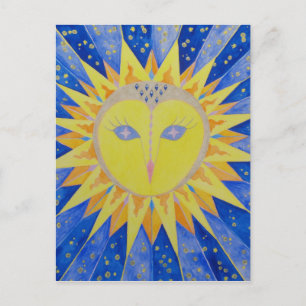 Eule Sun Owl Briefkaart
