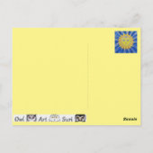 Eule Sunowl Briefkaart (Achterkant)