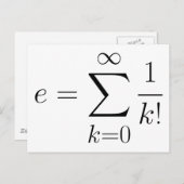 Euler's nummerreeks briefkaart (Voorkant / Achterkant)