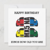 EUNOS quel âge tu as Carte d'anniversaire (Devant)