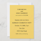 Euphemisms Funny Wedding Party Uitnodiging (Achterkant)