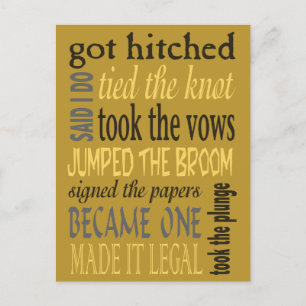 Euphemisms Post Wedding Party Uitnodiging Briefkaart