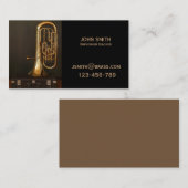 Euphonium brass Teacher of tutor Visitekaartje (Voorkant / Achterkant)