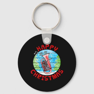 Euphonium Christmas BR en Muzikant Muziekdocent Sleutelhanger