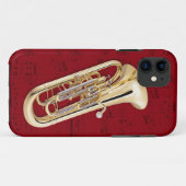 Euphonium- en muziektelefoonbehuizing. Kies kleur Case-Mate iPhone Case (Achterkant (horizontaal))