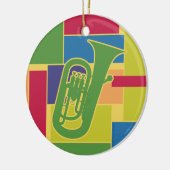 Euphonium Kleurblokken Ornament (Links)