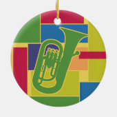Euphonium Kleurblokken Ornament (Achterkant)