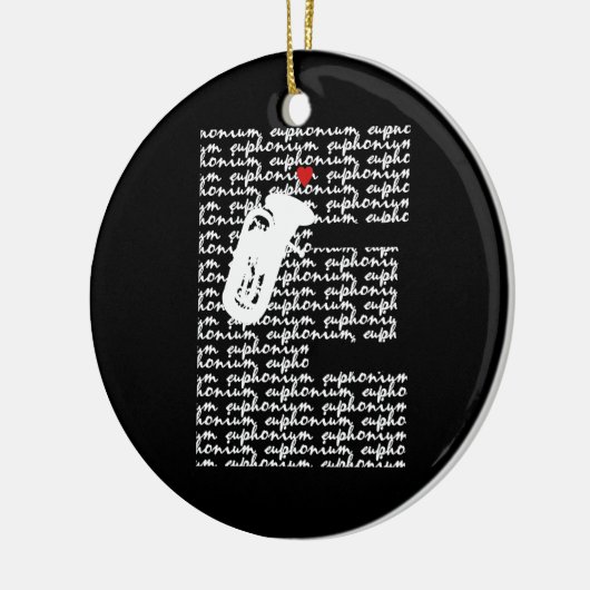 Euphonium Letter E Keramisch Ornament (Links)