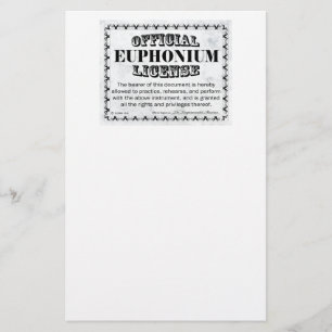 Euphonium-licentie Briefpapier