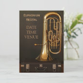 Euphonium-messing-instrument Overweging Kaart (Staand voorkant)