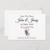 Euphonium Musician Wedding Bewaar de datum (Voorkant / Achterkant)