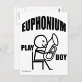 Euphonium Play Boy Briefkaart (Voorkant / Achterkant)
