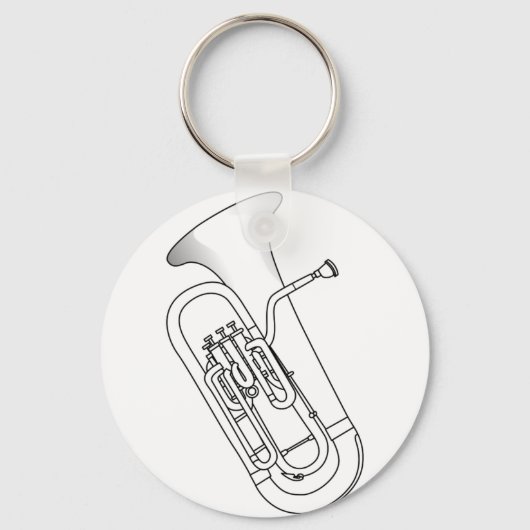 Euphonium Redwork Sleutelhanger (Voorkant)