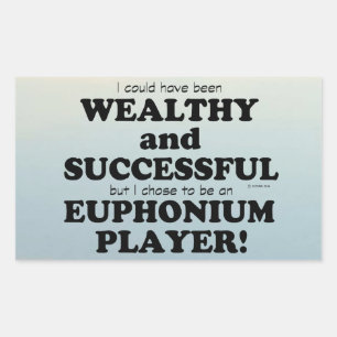 Euphonium Wealthy & Succesvolle rechthoekige Stick Sticker