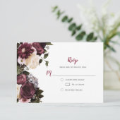 Euphoria Boho Bordeaux Rose Blanc Floral RSVP | (Debout devant)