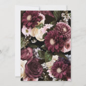 Euphorie Bourgondië en Roze Rustieke Bloemen Bruil Kaart (Achterkant)