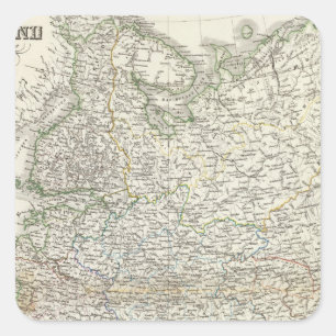 Eur Russland - Europa, Rusland Vierkante Sticker