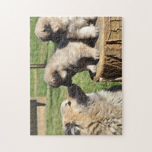 Eurasier Dog en puppies Legpuzzel (Verticaal)