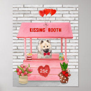 Eurasier Dog Valentijnsdag Kissing Booth Poster