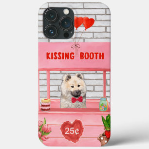 Eurasiër hond Valentijnsdag kusstand iPhone 13 Pro Max Hoesje