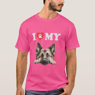 Eurasier I Heart My Dog Funny Dog Lover T-shirt
