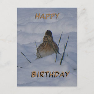 Eurasische Leeuwerik Vogel Klant. Tekst Verjaardag Feestdagenkaart