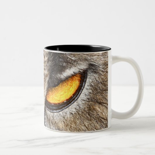 Euraziatische arend (Bubo bubo) Tweekleurige Koffiemok (Rechts)