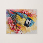 Euraziatische blauwe tiervogel legpuzzel (Horizontaal)