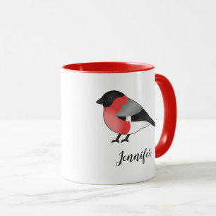 Euraziatische Boomvink Schattige Cartoon Vogel & A Mok