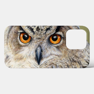 Euraziatische Eagle Owl waterverf bruin iPhone 13 Pro Hoesje