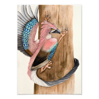 Euraziatische Jay Dragon Foto Afdruk