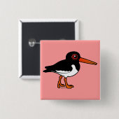 Euraziatische Oystercatcher Vierkante Button 5,1 Cm (Voorkant /achterkant)