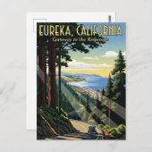 Eureka California Reizen Briefkaart (Voorkant / Achterkant)
