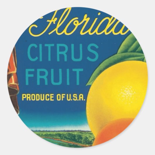 Eureka Florida Citrus Fruit Ronde Sticker (Voorkant)
