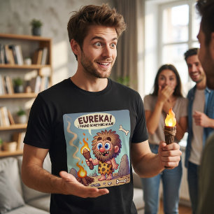 Eureka Holbewoner Grappige Prehistorische Ontdek Tri-Blend Shirt