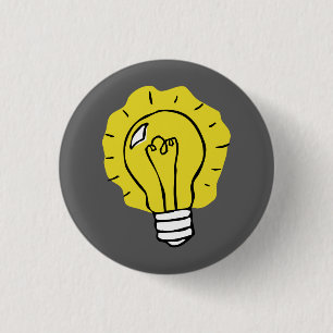 Eureka Idea Lightbulb Illustration Button