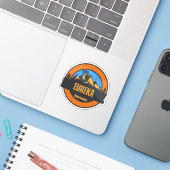 Eureka, Kansas Sticker (Laptop met iPhone)