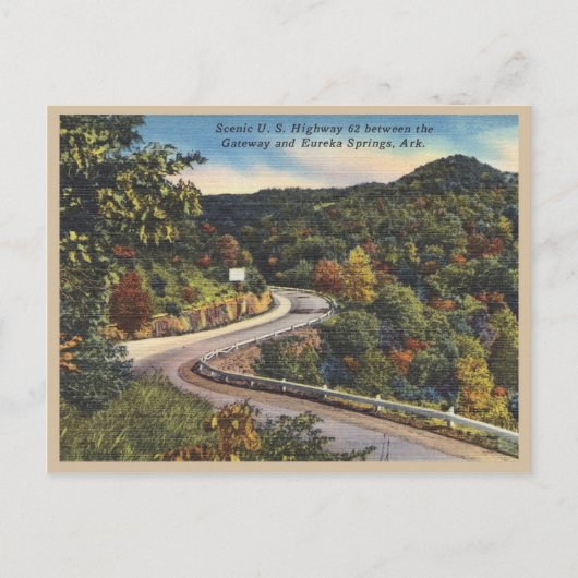 Eureka Springs Arkansas  Highway Scene Briefkaart (Voorkant)