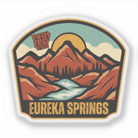 Eureka Springs, Arkansas Sticker (Voorkant)