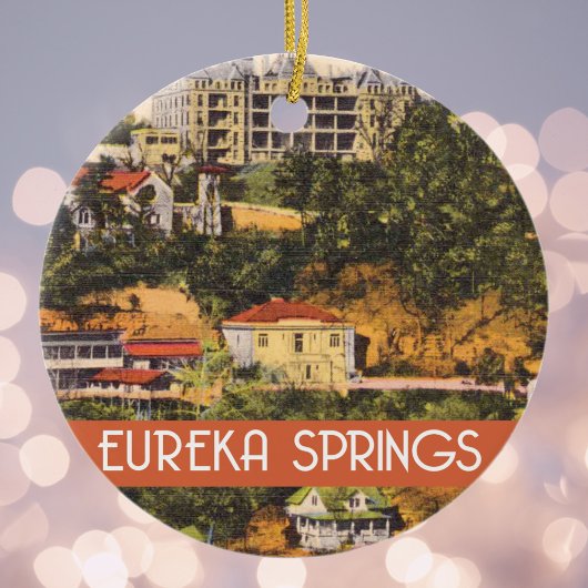 Eureka Springs,  illustratie Arkansas Keramisch Ornament