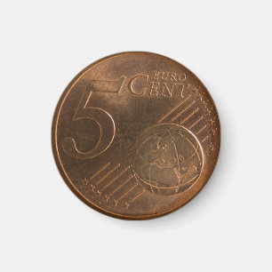 Euro 5 cent Geld Munt Magneet