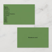 Euro carte de visite de taille (Devant / Derrière)