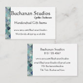 Euro Large Personalize Text Memorable Blues Visitekaartje (Voorkant / Achterkant)