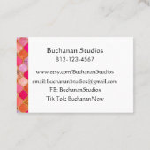 Euro Large Personalize Text Memorable Pinks Visitekaartje (Achterkant)