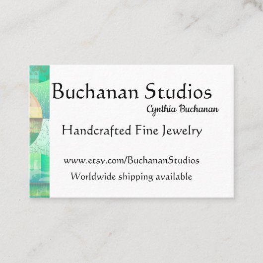 Euro Large Personalize Text Memorable Visitekaartje (Voorkant)