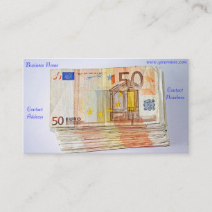 Euro munt voor Visitekaartje