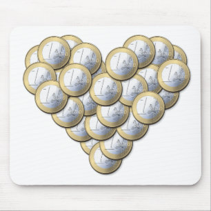 Euro Munten - hartpatroon - mousepad Muismat