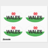 Euro Oval Wales Car Sticker (Vel)