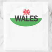 Euro Oval Wales Car Sticker (Tas)