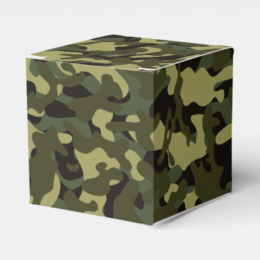Euro Spring Camouflage-weefselpapier Bedankdoosjes (Voorkant Zijde)